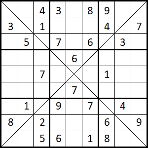 Easy Diagonal Sudoku