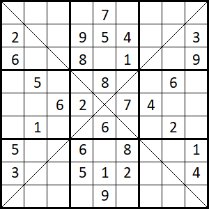 Hard Diagonal Sudoku
